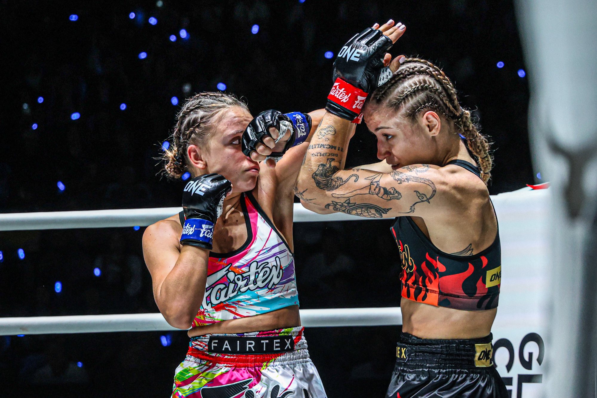 Vanessa Romanowski in a tight exchange at ONE