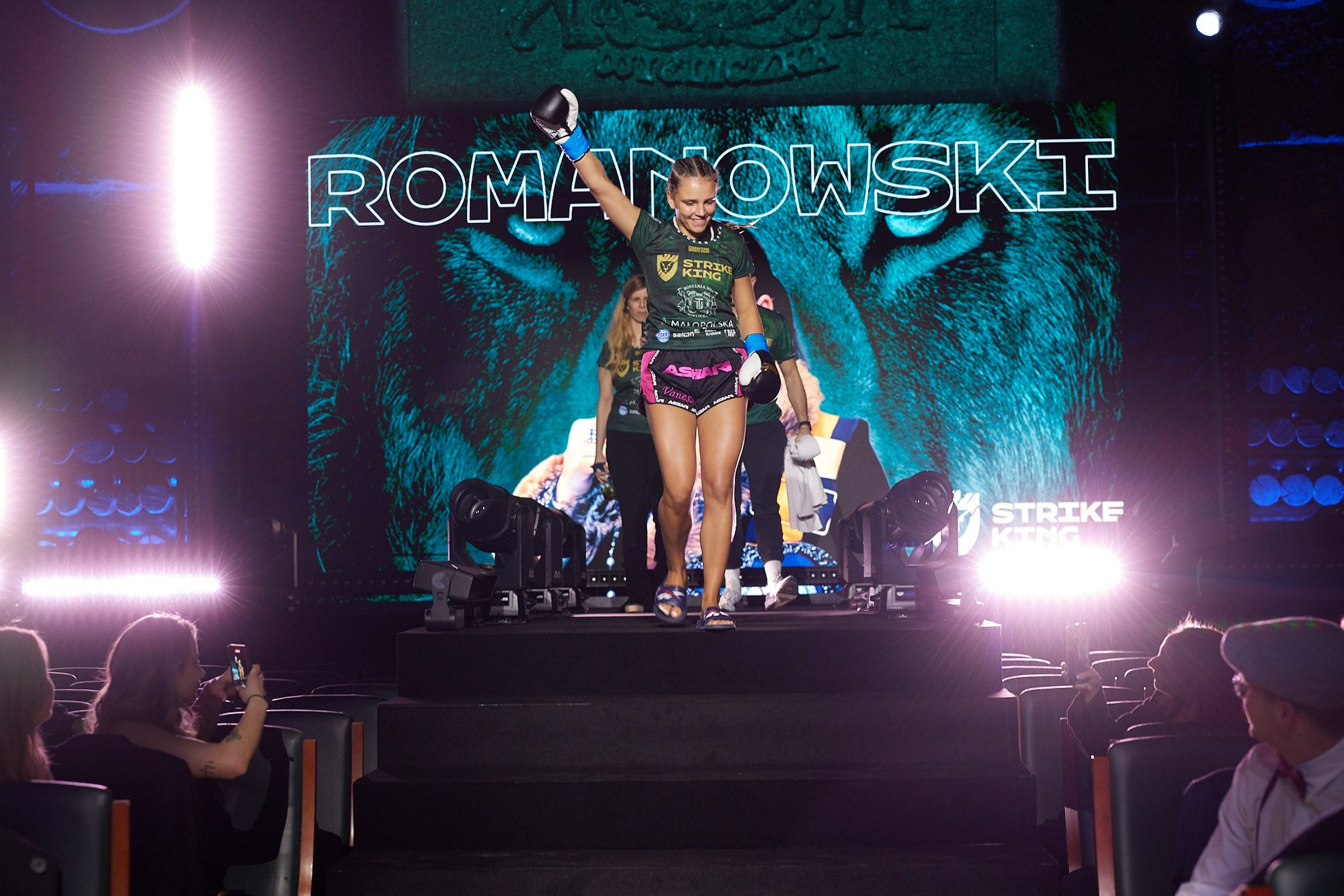 Vanessa Romanowski walking out at the Strike King Gala in Poland